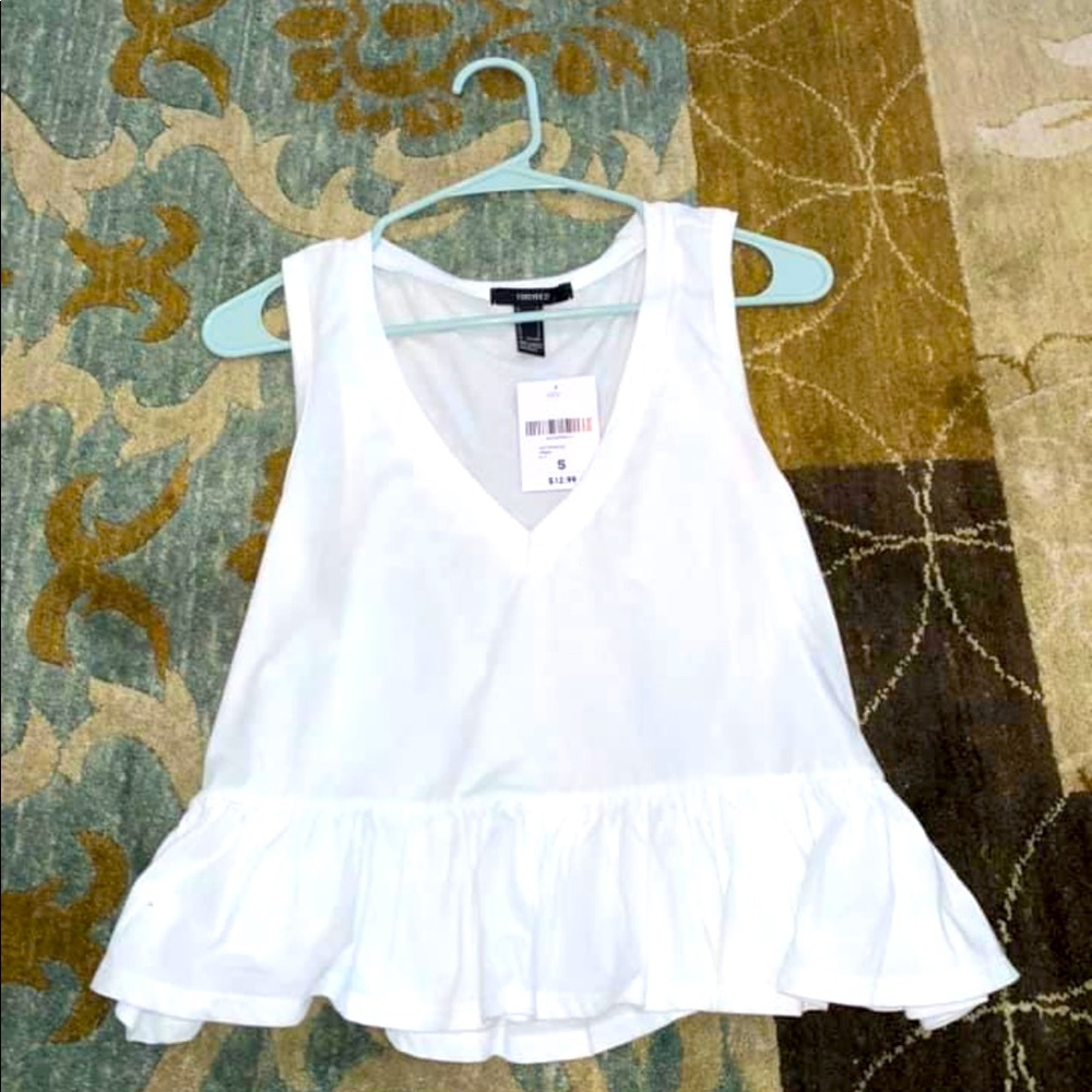 White Peplum top - Picture 1 of 1